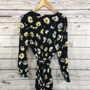 Ann Taylor belted sheath floral dress